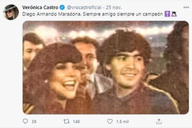 Verónica Castro y Maradona