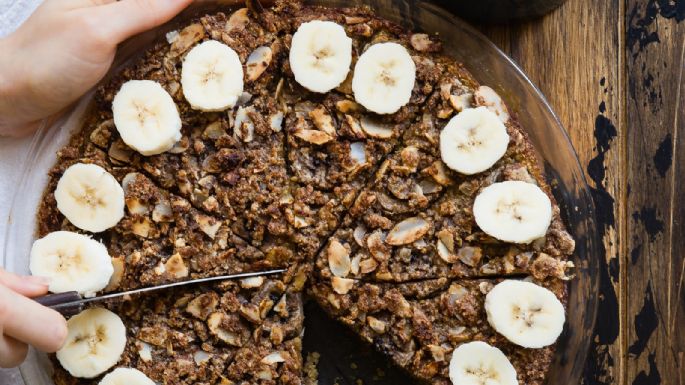 ¡Un postre delicioso y nutritivo! Esta tarta de plátano es la mejor opción para tu vida 'fitness'