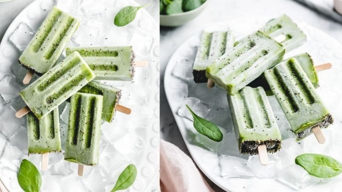 ¡Refrescantes y saludables! Aprende a preparar estas deliciosas paletas de jugo verde