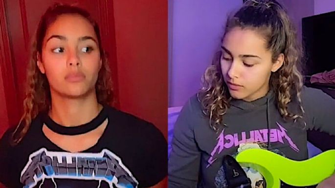 ¡Los dejo callados! Tiktoker responde a las críticas por usar una playera de Metallica