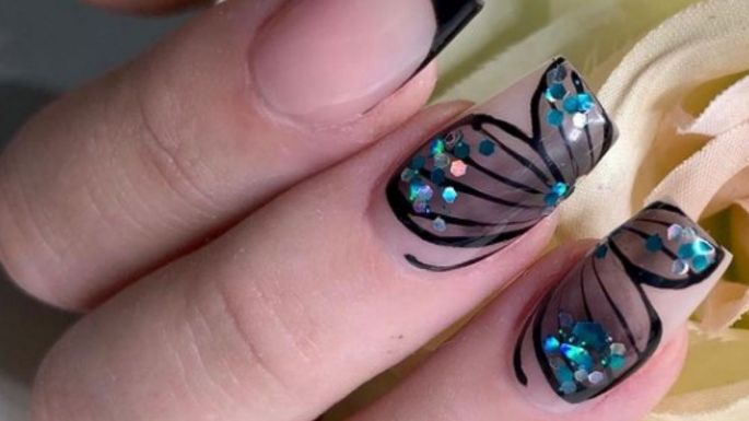 Lleva alas en tus manos con estos diseños de uñas de mariposas