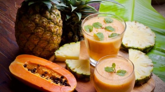 Este jugo de papaya con piña te ayudará a combatir el frío