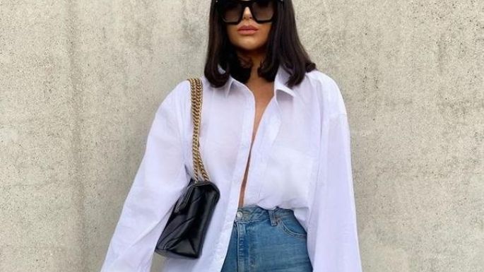 La primavera está por llegar: Recíbela con un outfit básico de camisa blanca y jeans