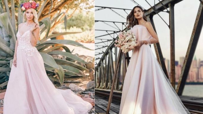 'La vie en rose': Conoce y enamórate de algunos vestidos de novia rosados