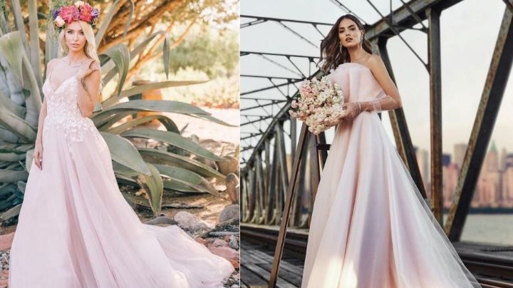 'La vie en rose': Conoce y enamórate de algunos vestidos de novia rosados