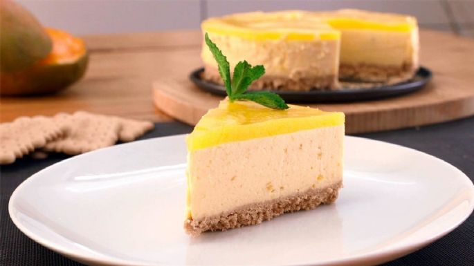 Para complacer ese antojo existe este cheesecake de mango sencillo y sin horno