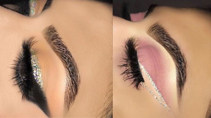 ¡Brillo a tu mirada! Conoce algunos 'looks' que puedes crear con delineador de 'glitter'