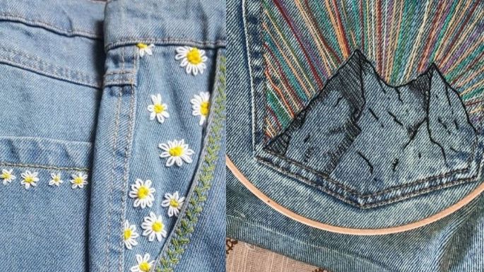 Renueva esos 'jeans': Conoce las bases para renovar tus pantalones al bordarlos