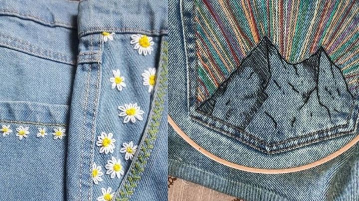 Renueva esos 'jeans': Conoce las bases para renovar tus pantalones al bordarlos