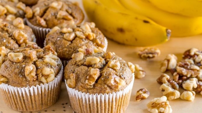 Banana nuez cupcakes: El antojo y combinación que necesitas para compartir