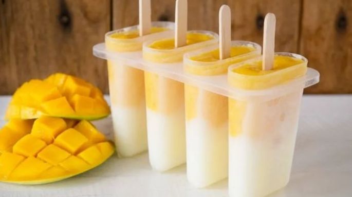 ¿Cansada del calor? Así es como puedes hacer unas paletas de hielo con mango y yogur