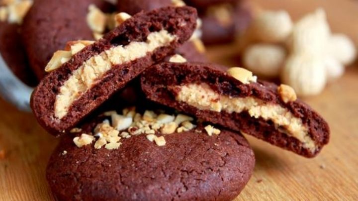 Una combinación deliciosa: Estas galletas de chocolate y mantequilla de maní te fascinarán