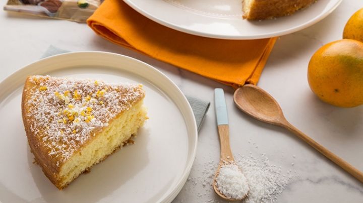 Un apapacho a tu paladar: Prepara disfruta de esta tarta de coco y naranja para compartir