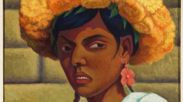 'Peregrina tlaxcalteca' Pintura inédita de Diego Rivera que será exhibida en el Museo Soumaya