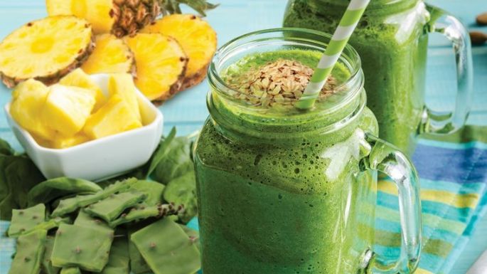 Desinflama el abdomen gracias a este nutritivo licuado de nopal con avena