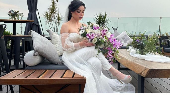 Vestido de novia con doble propósito: La tendencia nupcial que lució Violeta Isfel en su boda