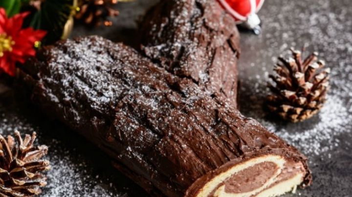 Bizcocho en forma de tronco navideño; te compartimos la receta