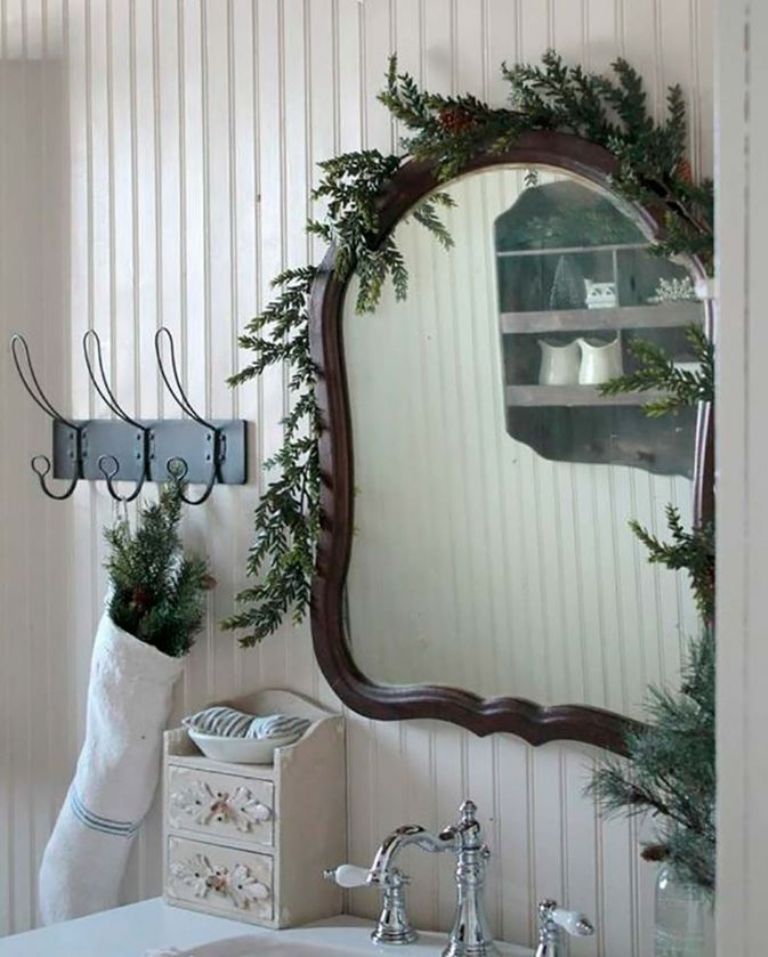 Cómo decorar tu baño de Navidad