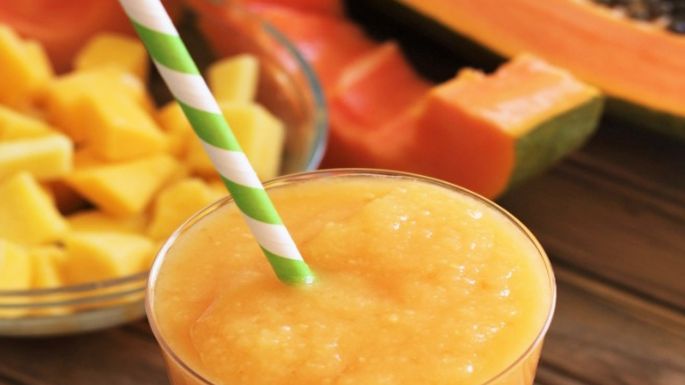 Ideal para la buena digestión: Smoothie de papaya con mango