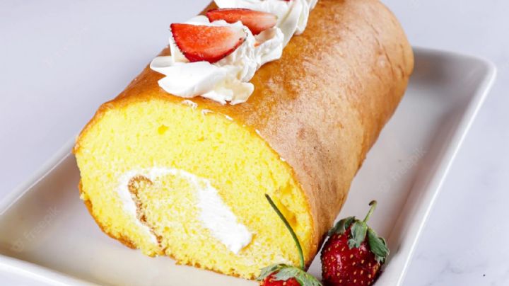 Rico y esponjoso: Disfruta de este dulcesito postre llamado 'brazo gitano'