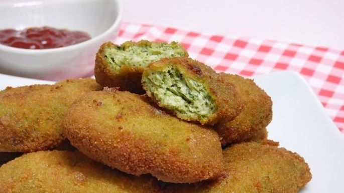 Para no dejar de lado los vegetales, nuggets de pollo con espinacas