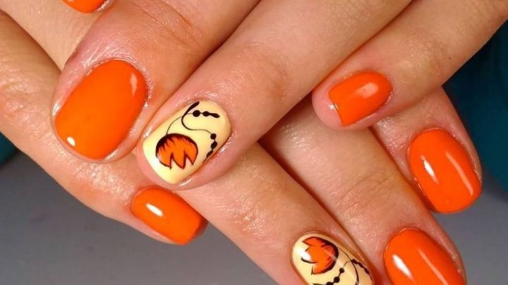 El color en tendencia: Diseños de uñas en color naranja para verte a la moda