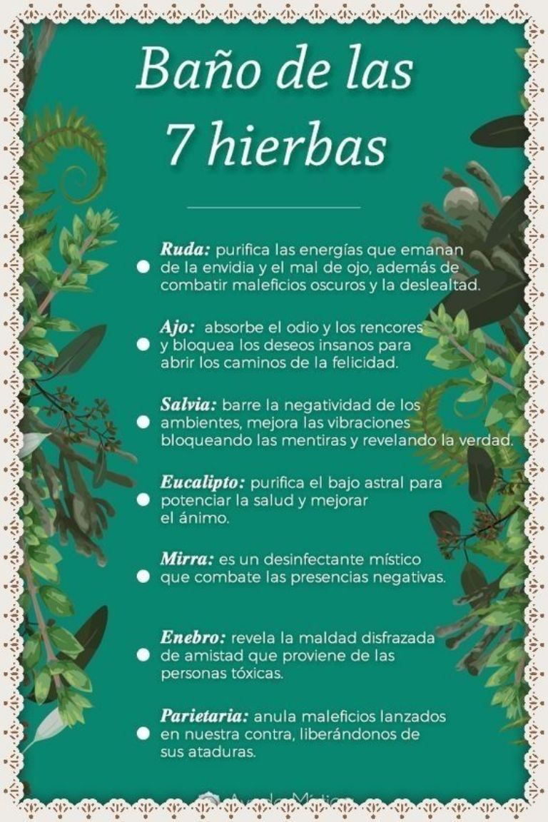 Baño de 7 hierbas para el cuerpo y mente 