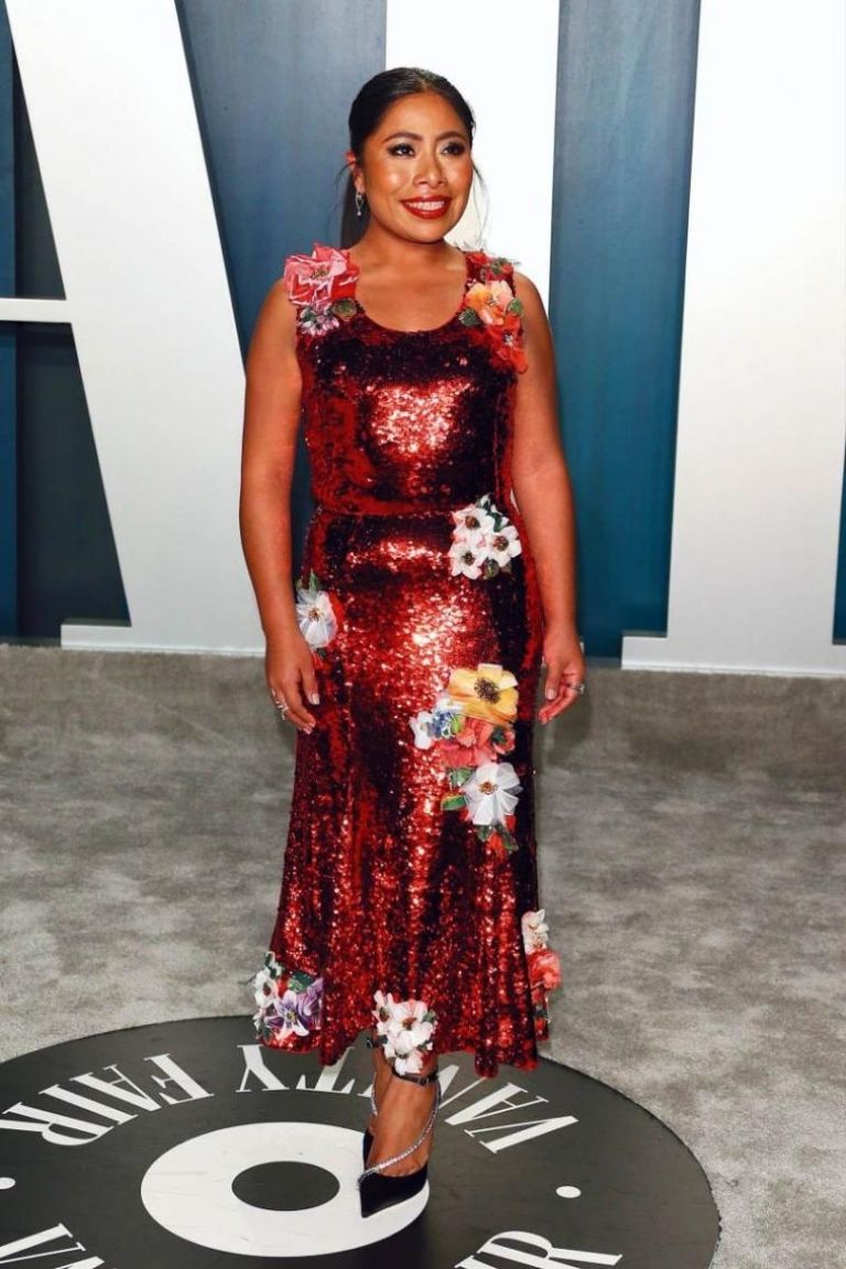 Yalitza Aparicio en la fiesta de Vanity Fair