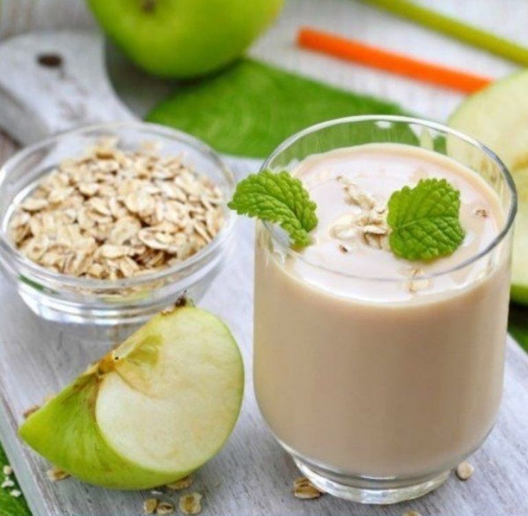 Batido de avena con manzana para bajar de peso