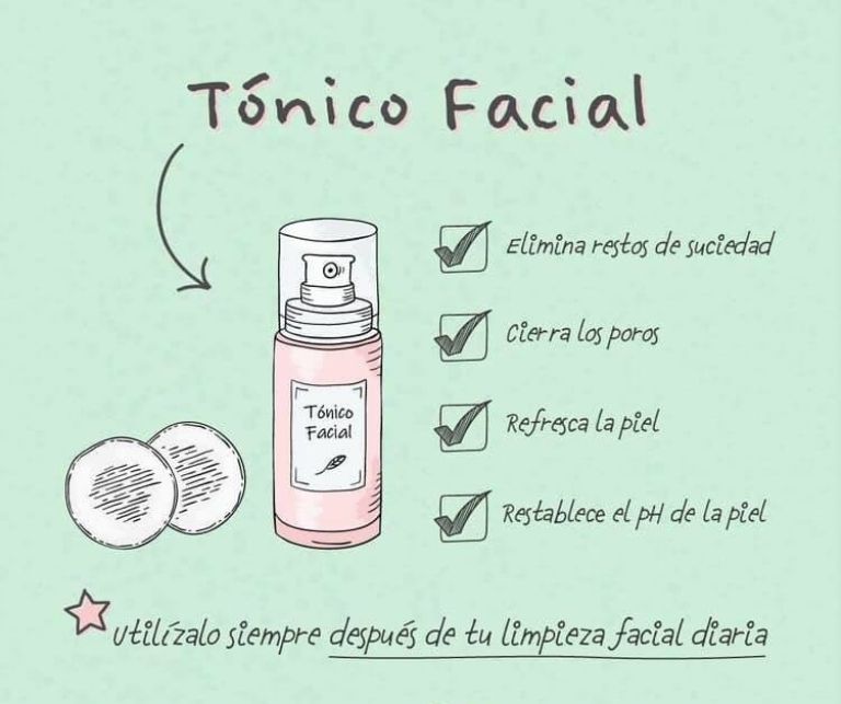 Uso del tónico facial 