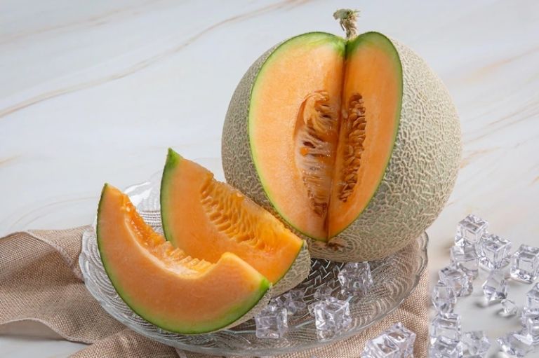 Helado de melón con menta