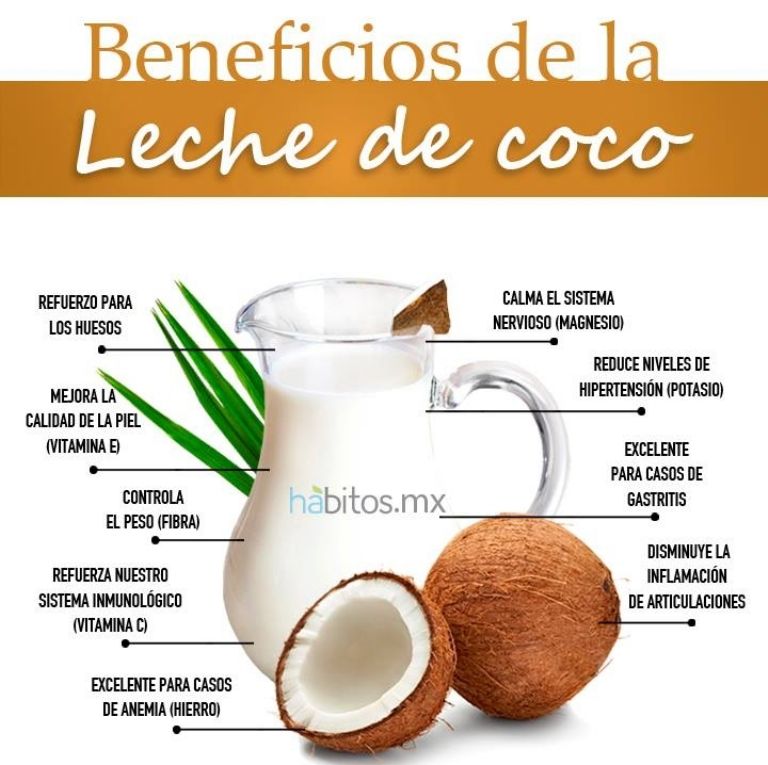 Beneficios de la leche de coco en la salud 