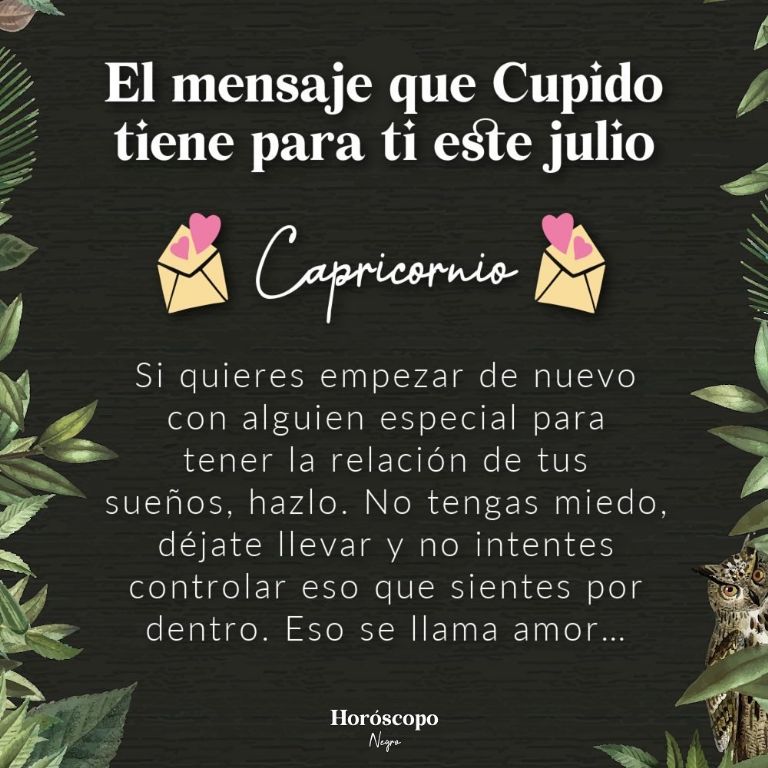 Capricornio, destino en el amor para julio