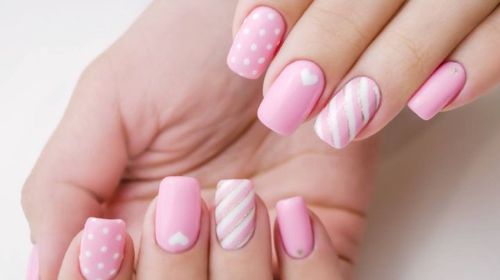 Uñas súper 'sweet': Ideas de manicura en colores rosa y blanco
