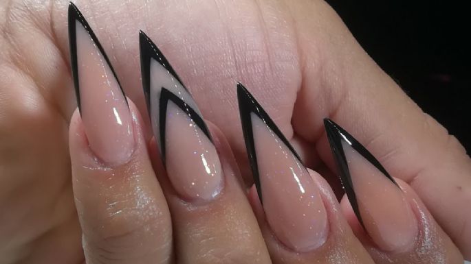 Manicura negra: 3 ideas de uñas en estilo 'french' muy elegantes