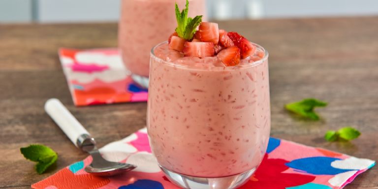 Arroz con leche frutal