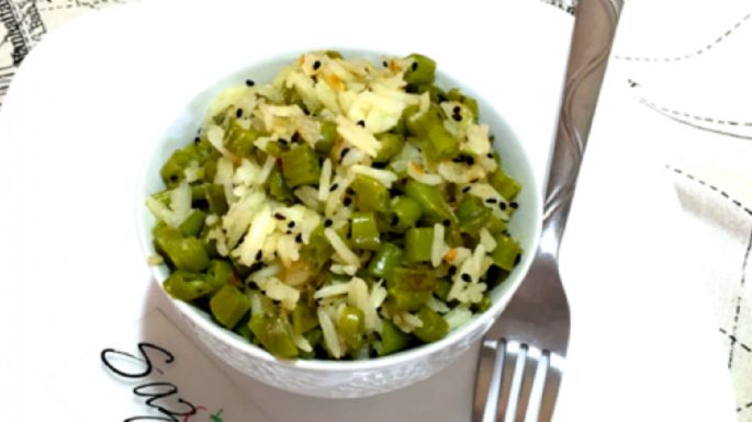 ¿Estás a dieta? Prueba esta ensalada de arroz con ejotes para la cena