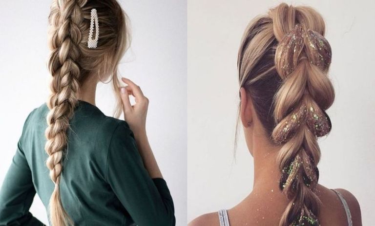 Haz una trenza y compleméntala con una diadema