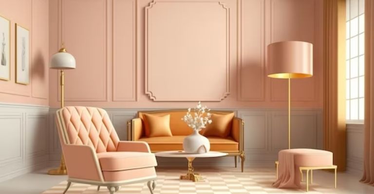 Diseño de interiores en tono Peach Fuzz