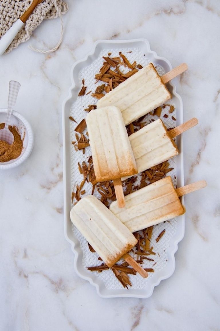 Paletas de arroz con leche 