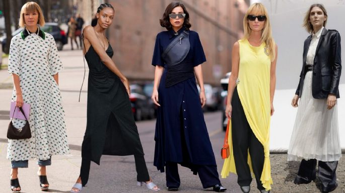 Vestido sobre pantalones: Ideas chic sobre cómo combinar la tendencia más controvertida