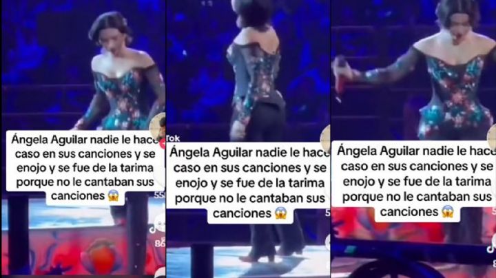 Público humilla a Ángela Aguilar en pleno concierto; ella abandona el escenario tras ser ignorada